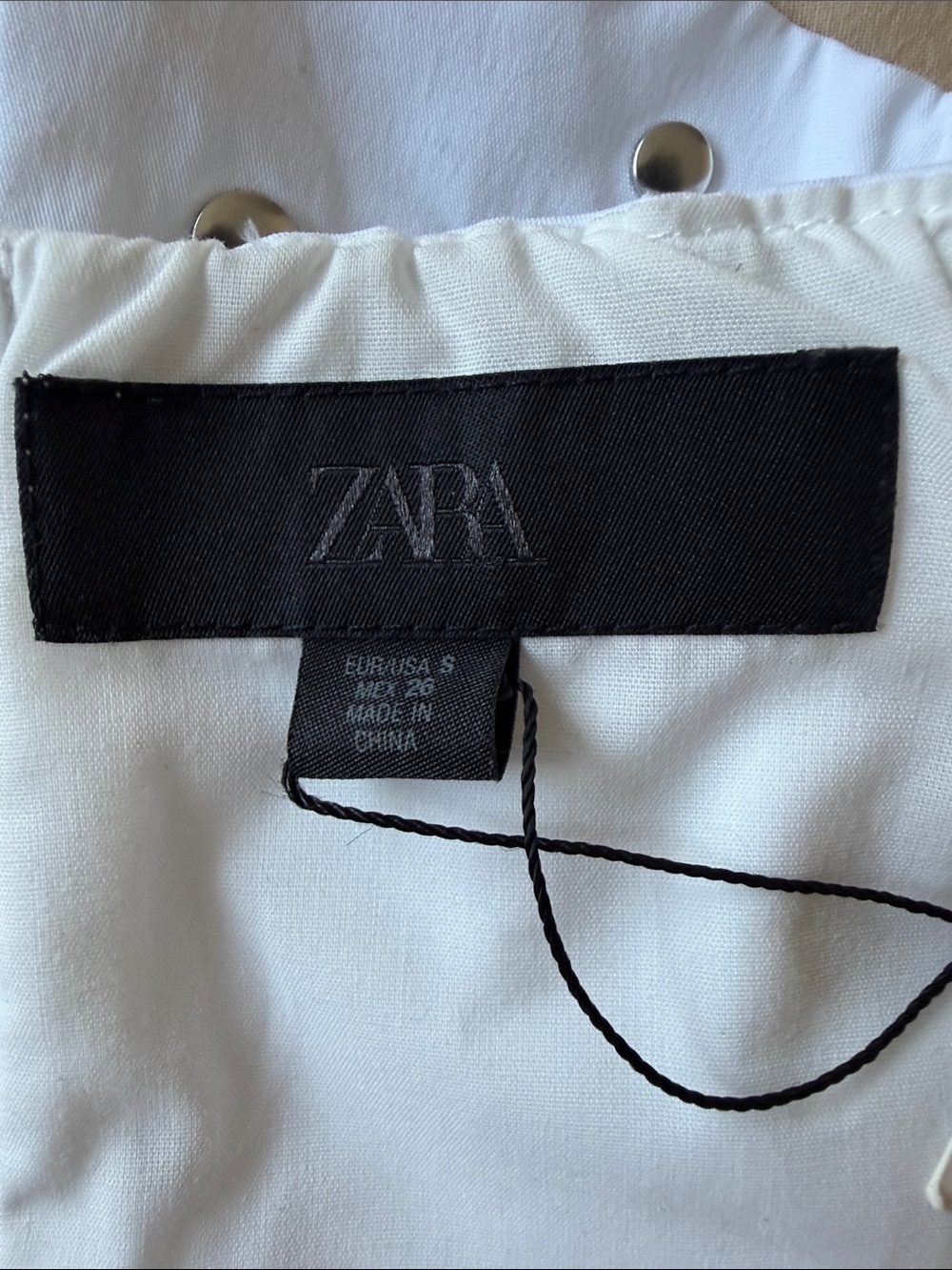 Zara white and Silver Studded Strapless Tube Top - Women - Picture 5 of 5